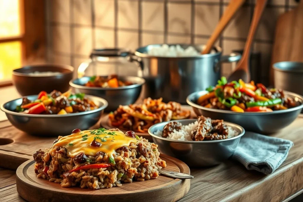 hamburger and rice recipes